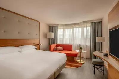 Ein Bett oder Betten in einem Zimmer der Unterkunft Vienna Marriott Hotel