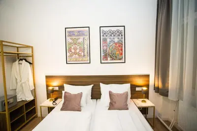 Ein Bett oder Betten in einem Zimmer der Unterkunft Private CENTRAL Vienna I Self Check In