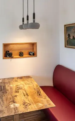 Ein Sitzbereich in der Unterkunft Pannonia Appartements 2