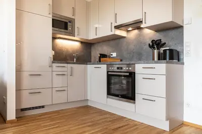 Küche/Küchenzeile in der Unterkunft Pannonia Appartements 2
