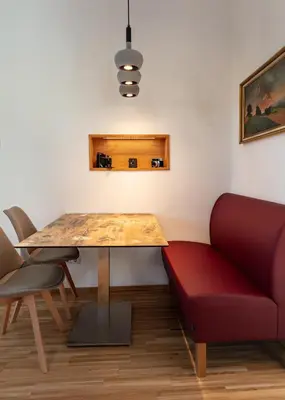 Ein Sitzbereich in der Unterkunft Pannonia Appartements 2