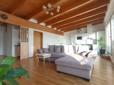 Ein Sitzbereich in der Unterkunft BeeHome Apartment
