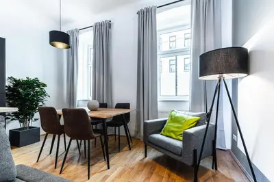 Ein Sitzbereich in der Unterkunft Stylish designed apartment in a top location