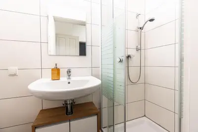 Ein Badezimmer in der Unterkunft Stylish designed apartment in a calm district
