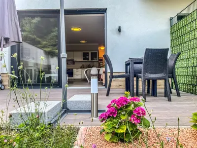Ein Balkon oder eine Terrasse in der Unterkunft Lake Side Vienna