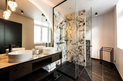 Ein Badezimmer in der Unterkunft O11 Boutique Hotel Vienna