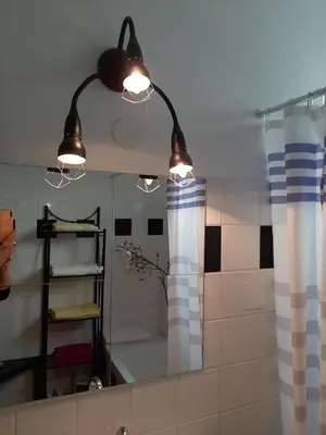 Ein Badezimmer in der Unterkunft City terrace-apartment