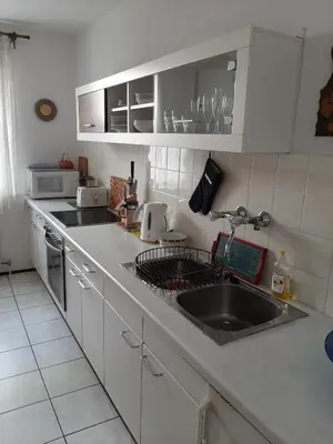 Küche/Küchenzeile in der Unterkunft City terrace-apartment