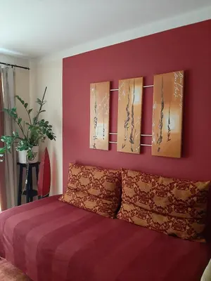 Ein Bett oder Betten in einem Zimmer der Unterkunft City terrace-apartment