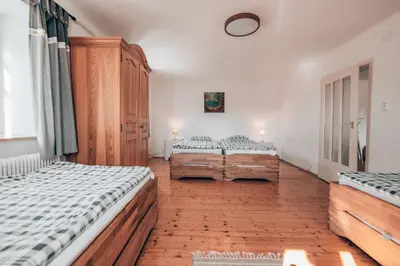 Ein Bett oder Betten in einem Zimmer der Unterkunft Hüdahof Niemtal
