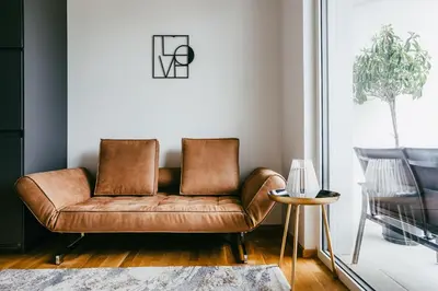 Ein Sitzbereich in der Unterkunft Love Suite
