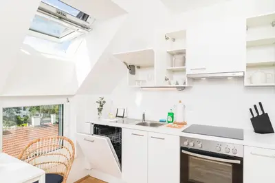 Küche/Küchenzeile in der Unterkunft Micro Rooftop Penzing