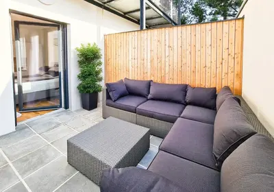 Ein Sitzbereich in der Unterkunft Relax Suite