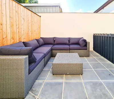 Ein Sitzbereich in der Unterkunft Relax Suite