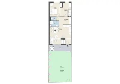 Grundriss der Unterkunft Family Suite