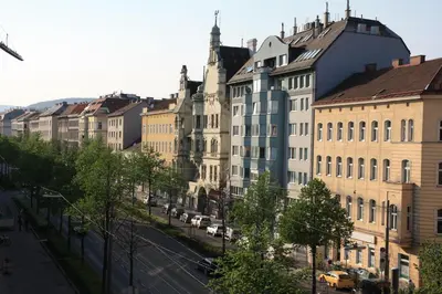 Ein allgemeiner Blick auf Wien oder ein Stadtblick von des Hotels aus