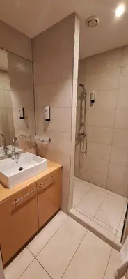 Ein Badezimmer in der Unterkunft Gästehaus Deutscher Orden Wien