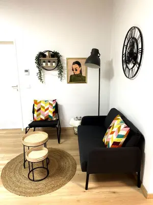Ein Sitzbereich in der Unterkunft Design Apartment Vienna