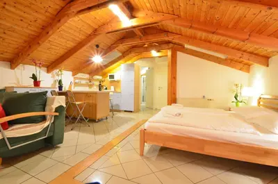 Ein Bett oder Betten in einem Zimmer der Unterkunft AJO Apartments - Alte Donau Lake View Penthouse - Self-Check-in