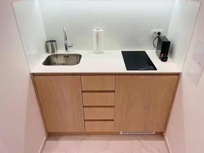 Küche/Küchenzeile in der Unterkunft ZEUS DESIGN Compact City Aparmtent