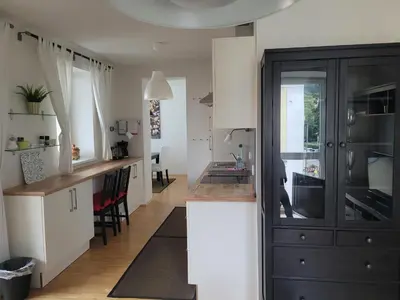 Küche/Küchenzeile in der Unterkunft Studios Am Wienerwald
