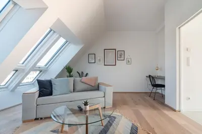 Ein Sitzbereich in der Unterkunft Sophienne Apartments
