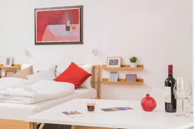 Ein Bett oder Betten in einem Zimmer der Unterkunft Cozy Apartment Siebenbrunn