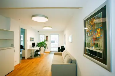Ein Sitzbereich in der Unterkunft Top Central Apartment on Karlsplatz Vienna