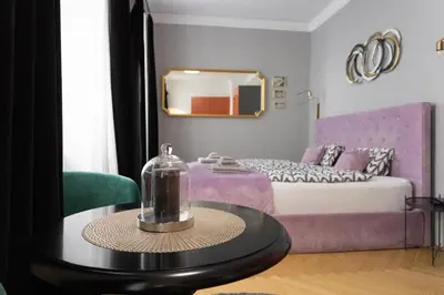Ein Sitzbereich in der Unterkunft Old Town Vienna Central Apartment
