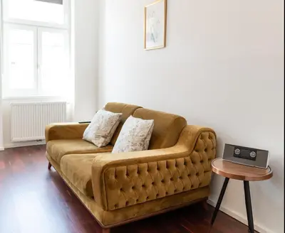 Ein Sitzbereich in der Unterkunft Comfortable Apartments Vienna 1100 with contactless Check-in