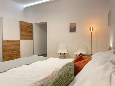 Ein Bett oder Betten in einem Zimmer der Unterkunft BIG Apartment Vienna
