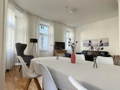 Ein Sitzbereich in der Unterkunft BIG Apartment Vienna