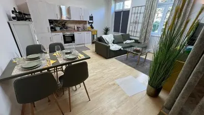 Küche/Küchenzeile in der Unterkunft Appartment Rosengarten
