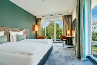 Ein Bett oder Betten in einem Zimmer der Unterkunft Motel One Wien-Prater