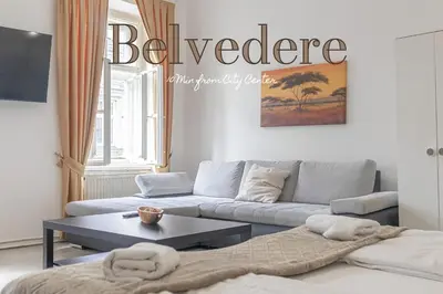Ein Sitzbereich in der Unterkunft Affordable 1BR Apt, Next to Rennweg & Belvedere