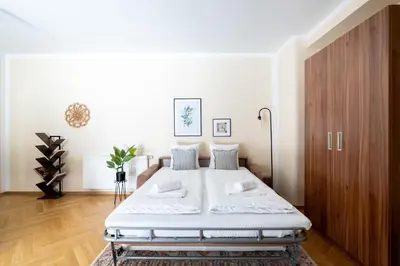 Ein Bett oder Betten in einem Zimmer der Unterkunft Vienna Stay Apartments Schönbrunn