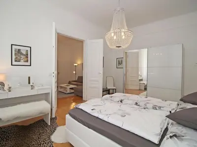 Ein Bett oder Betten in einem Zimmer der Unterkunft Ferienwohnung Kings