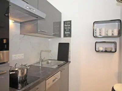 Küche/Küchenzeile in der Unterkunft Ferienwohnung Kings