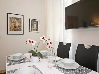 TV/Unterhaltungsangebot in der Unterkunft Ferienwohnung Klimt