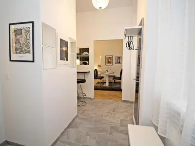 Küche/Küchenzeile in der Unterkunft Ferienwohnung Klimt