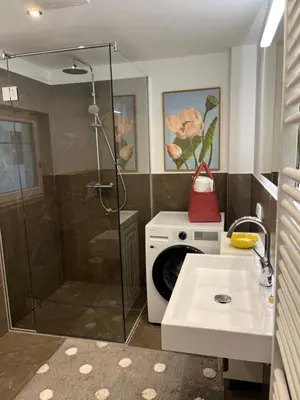 Ein Badezimmer in der Unterkunft Oggau Cottage