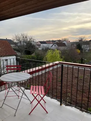 Ein Balkon oder eine Terrasse in der Unterkunft Oggau Cottage