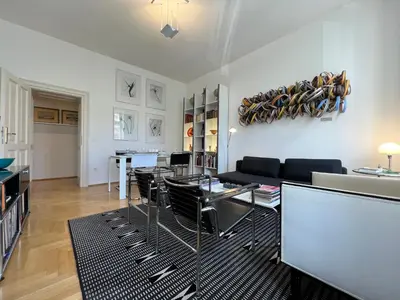 Küche/Küchenzeile in der Unterkunft Vienna Design Apartment by Rabe - kostenfreier Parkplatz & Netflix & Coffee-Bar - nahe Schloss Schönbrunn