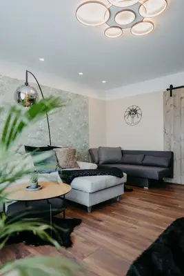 Ein Sitzbereich in der Unterkunft Ferienhaus25