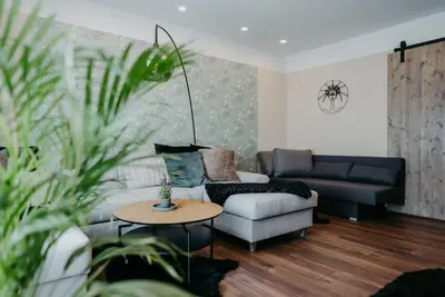 Ein Sitzbereich in der Unterkunft Ferienhaus25