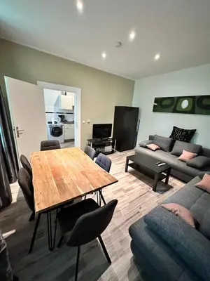 Ein Sitzbereich in der Unterkunft Modern flat with 2 rooms, close to Schönbrunn