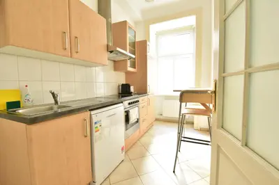 Küche/Küchenzeile in der Unterkunft UNIVERSUM APARTMENT 3