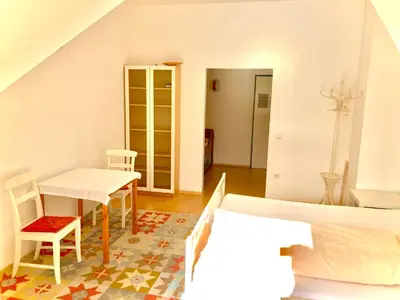 Ein Sitzbereich in der Unterkunft Gästezimmer Puzwidu