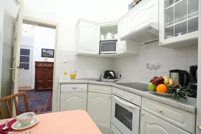 Küche/Küchenzeile in der Unterkunft Mozart Apartments - Rögergasse