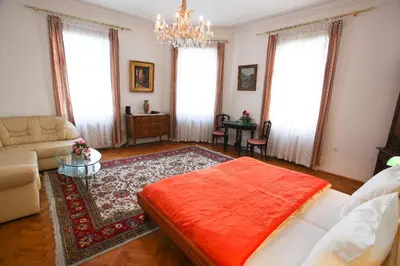 Ein Bett oder Betten in einem Zimmer der Unterkunft Mozart Apartments - Rögergasse